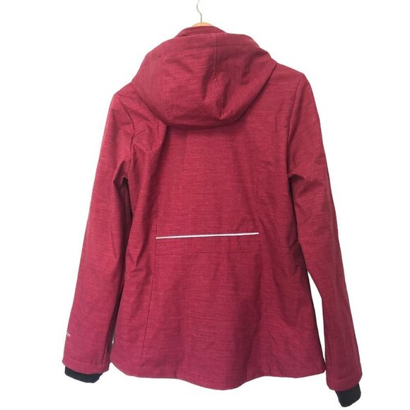 NWOT Free Country Women's Aeris Super Softshell Jacket Size M Burnish Red Hood - Picture 8 of 11